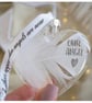 Our Angel Memorial Feather Bauble, Heart Glass Christmas Ornament, Remembrance K - Image 2