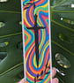 Handmade Multicoloured Swirl Sword and Leaves Bookmark - Image 2