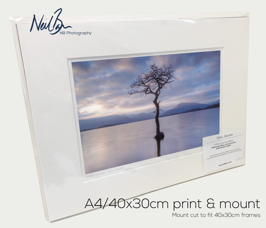 Milarrochy Bay, Loch Lomond, Scotland - A4 (40x30cm) Unframed Print