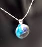 Blues Fused Glass French Drop Earrings and Pendant Set - Image 10