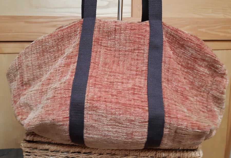 Russet carpet bag