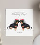 Personalised Wedding Day Card with Dachshund Dogs, with names and date. - Image 6