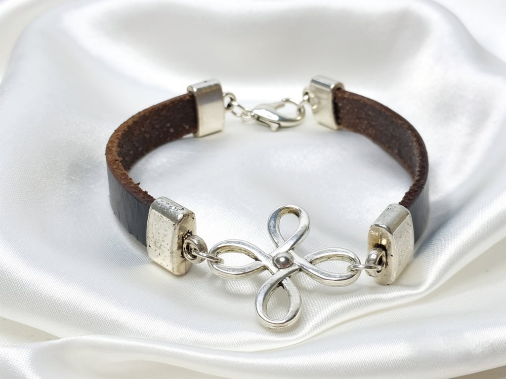 Genuine Black Leather Bracelet