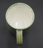 Large stoneware pottery mug finished in a sage green satin glaze - Image 5