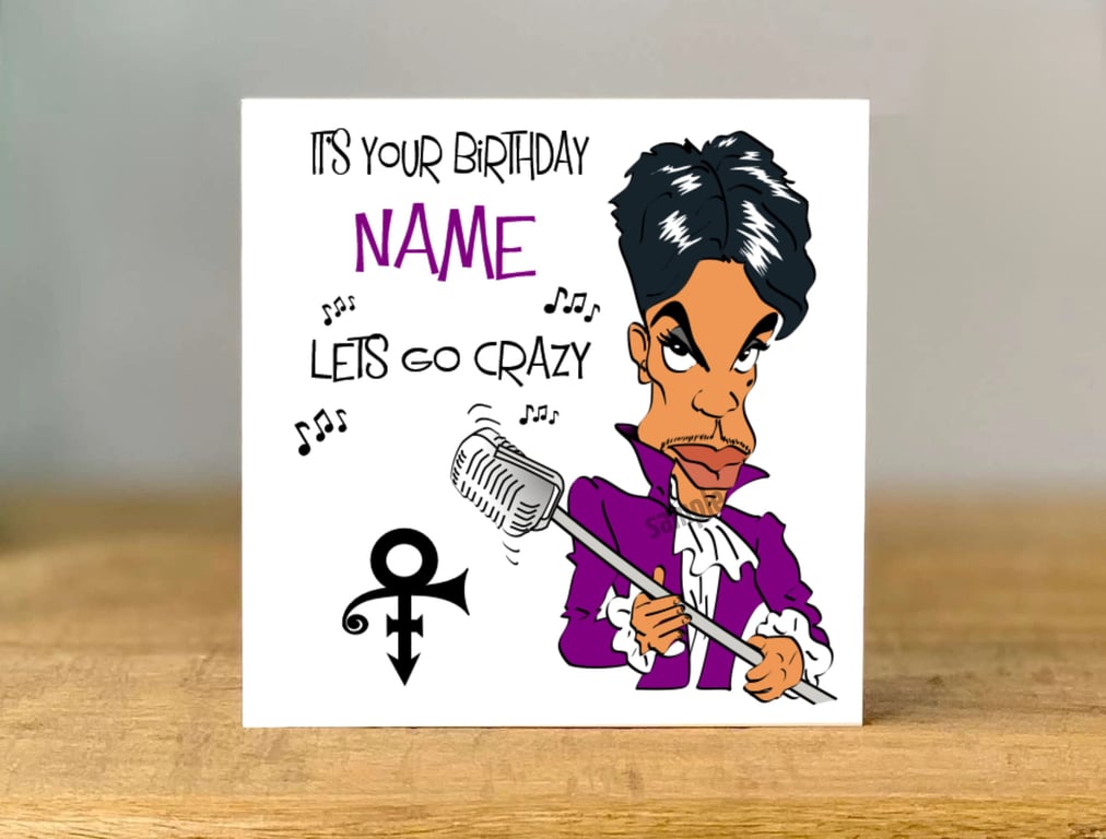 Personalised prince Birthday Card, mum, dad, grandad, gran, son, daughter,