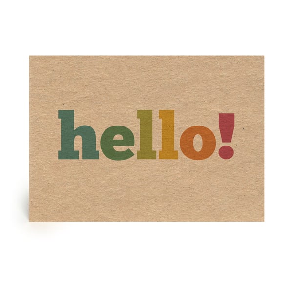 Hello Handmade Greetings Card