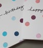 Happy birthday card with pink dot pattern - Image 4