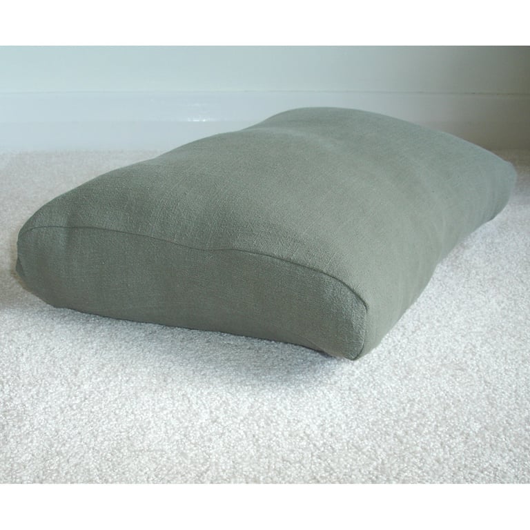 Tempur Original Neck Pillow COVER ONLY Orthopaedic Linen Khaki QUEEN Medium 60cm