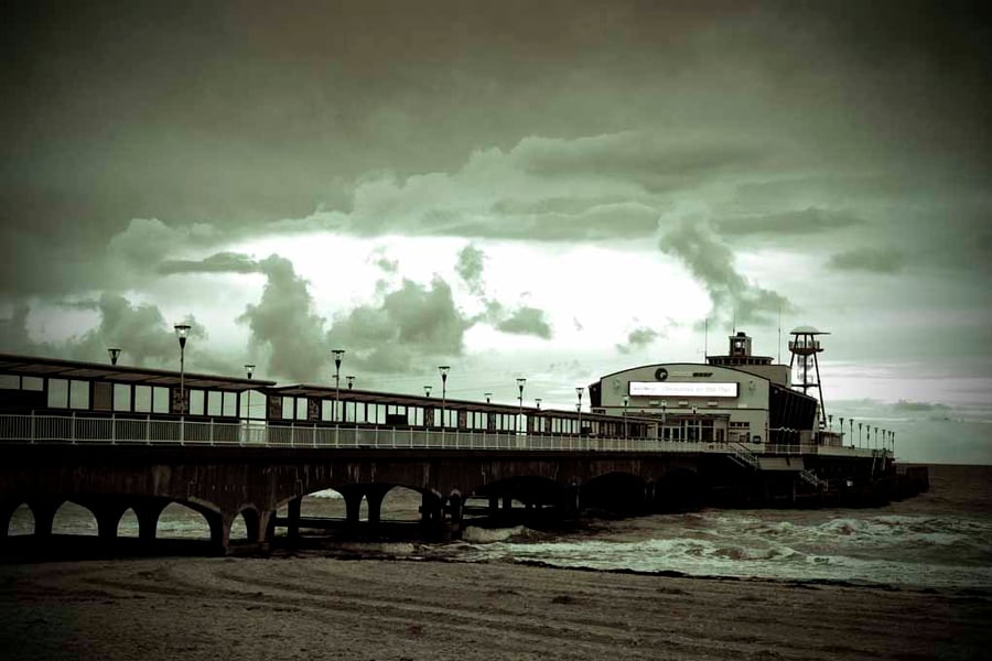 Bournemouth Pier And Beach Dorset England UK Photograph Print