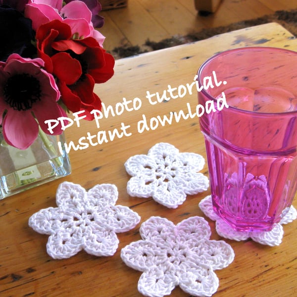 Coaster and hanging decoration pattern. Crochet pattern.  