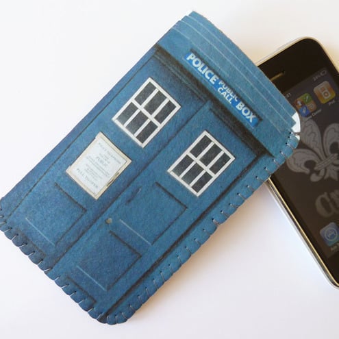 Blue Police Box iPhone Case (fits HTC, Nokia, Samsung)