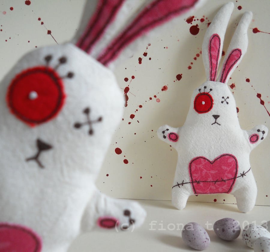 zombie easter rabbits - pink