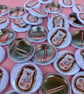 Hedgehog ice cream badge. 25mm badge hedgehog pin. - Image 3
