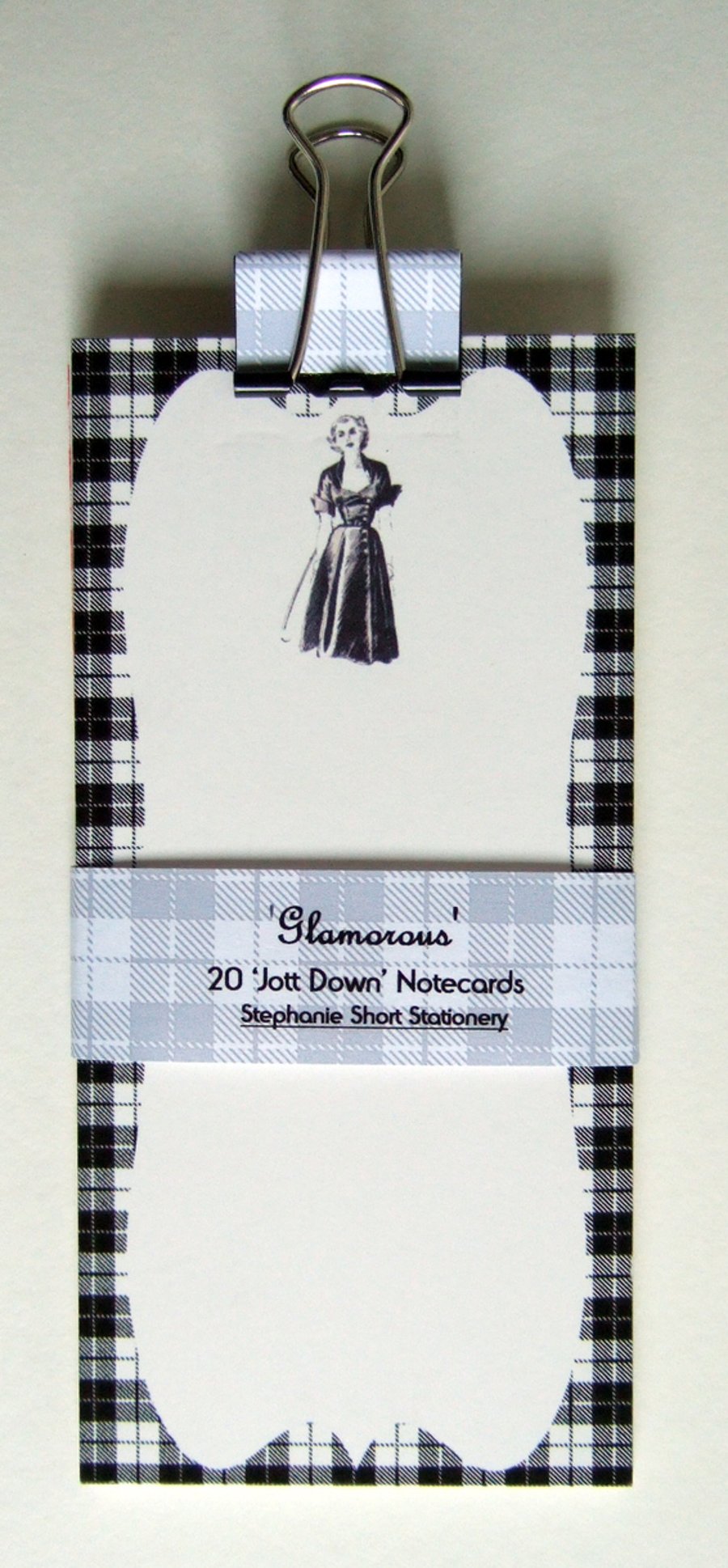 'Glamorous' Set of 20 'Jott Down' Notecards,Handmade Notecards