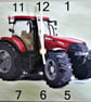 red tractor wall hanging clock classic tractor clock - Image 1