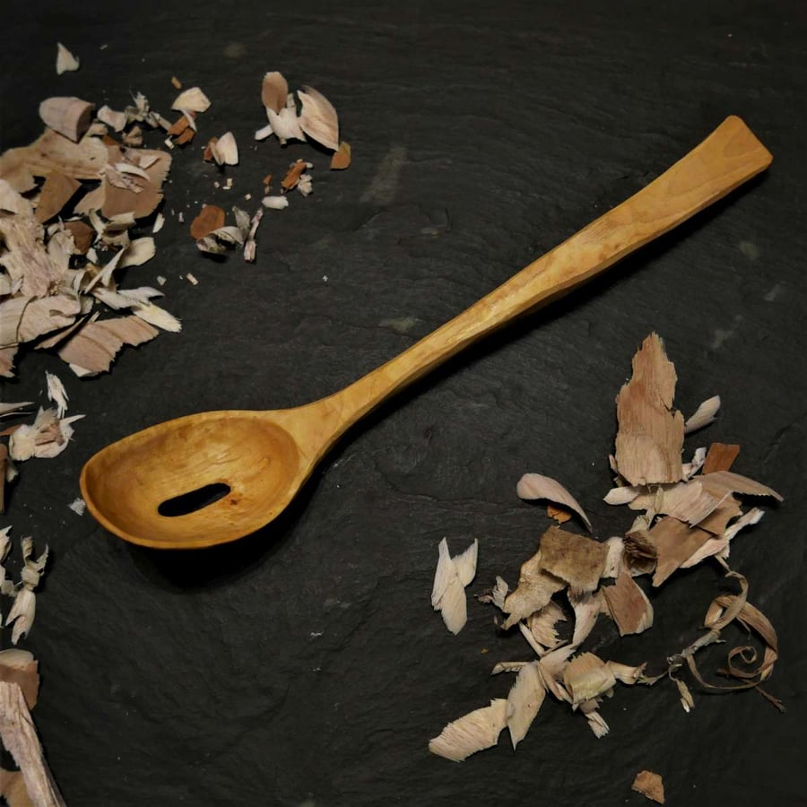Handcarved Sycamore Serving Spoon