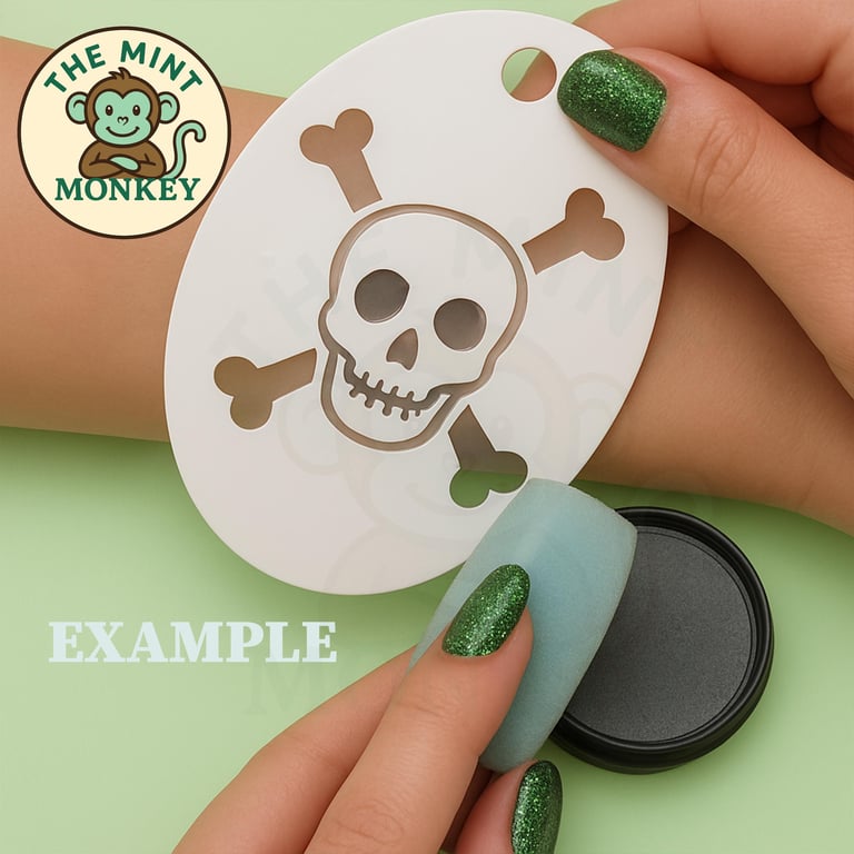 Skull Skeleton - Face Paint Stencil - Kids Party - Reusable - cake decorating
