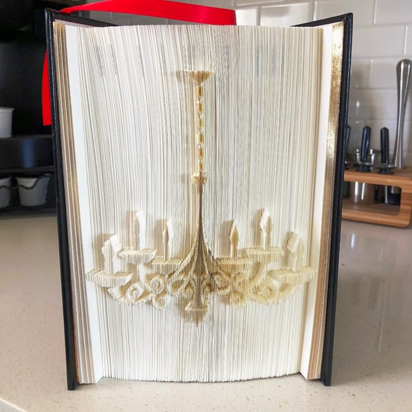 Chandelier 180 CUT & FOLD Book Folding Pattern - EMAILED PDF PATTERN