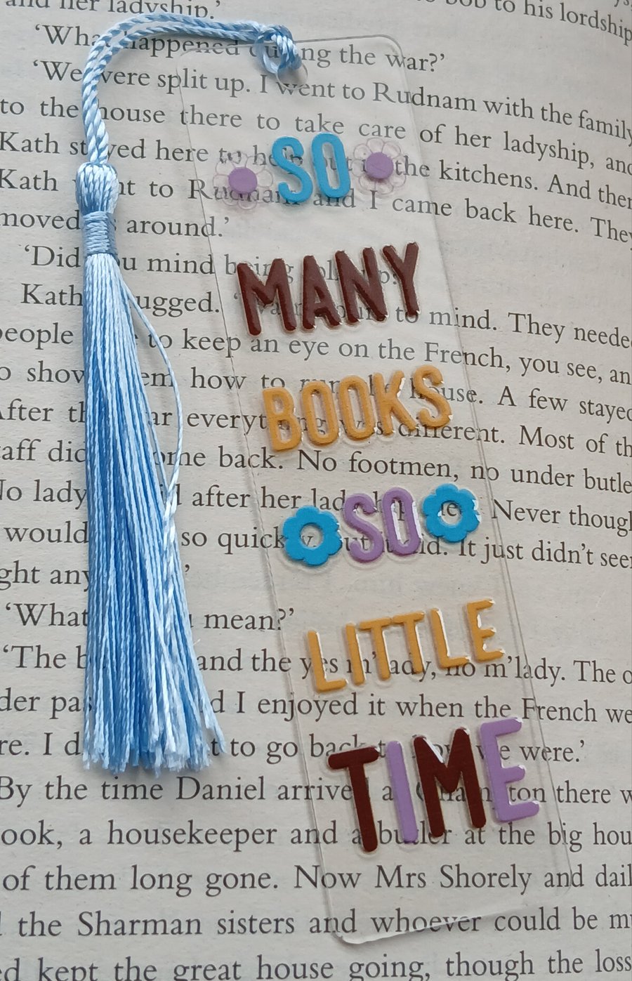 Clear acrylic bookmark 