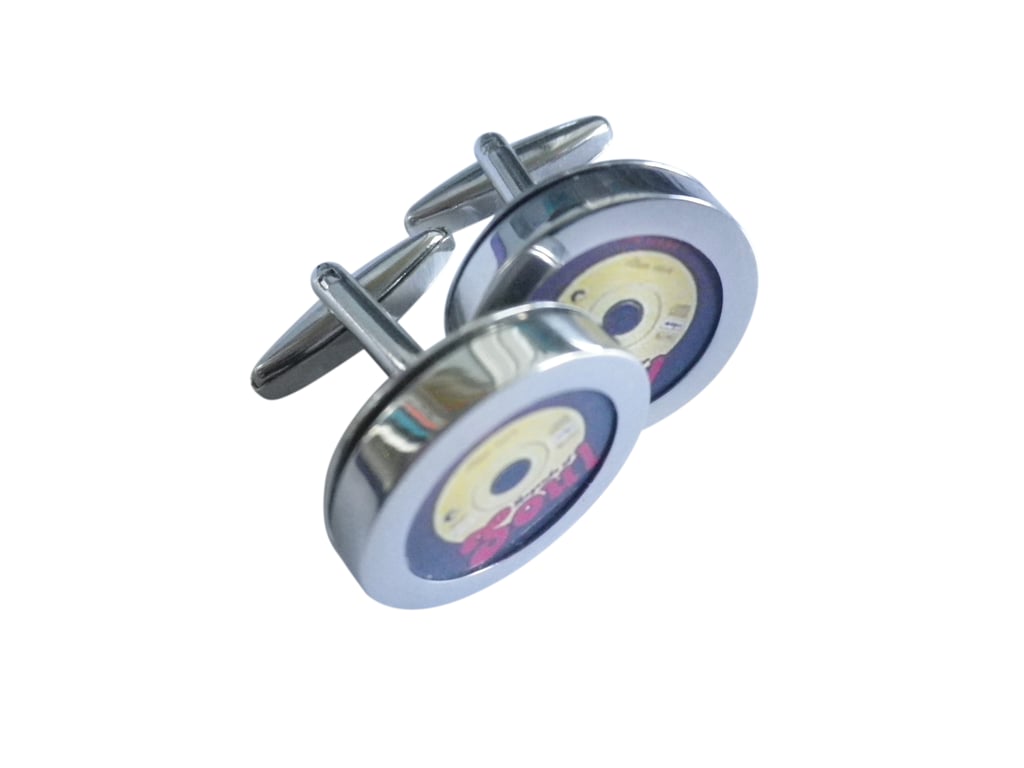 Soul music cufflinks,free shipping, gift wrapped, fab image, Ref1234