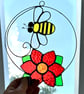 Stained Glass Bee and Flower Suncatcher - Handmade Window Decoration  - Image 4