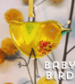BABY Fused Glass Yellow Bird - Image 1