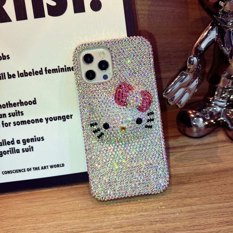 Handmade Gorgeous Bling Rhinestone 3D Hello Kitty for iPhone Samsung Case