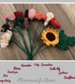 Crocheted flowers with wired stems - Image 2