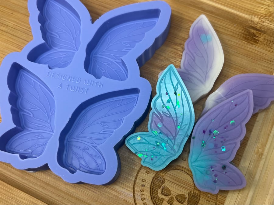 Fairy Wings wax Melt Silicone Mold for Resin. Fairy Wax Melt Silicone Mould.