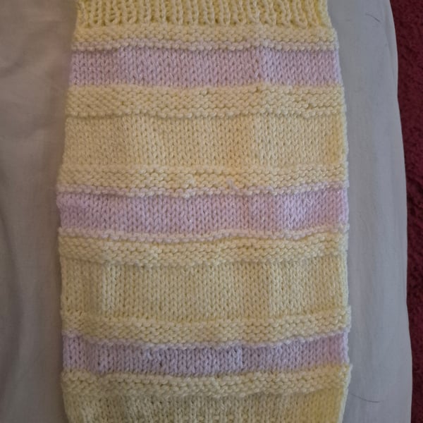 Hand knitted dog coat 