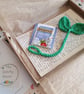 Crochet New Shoots Leaf Bookmark 100% Cotton Teacher Gift - Image 3