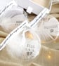 Personalised Name Date Christmas Bauble. Gift Boxed Memorial Gift. Real White Fe - Image 9