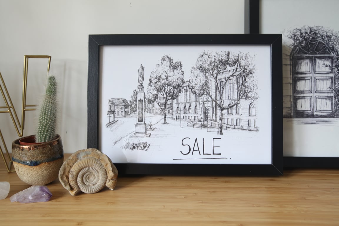 Sale Skyline Art Print