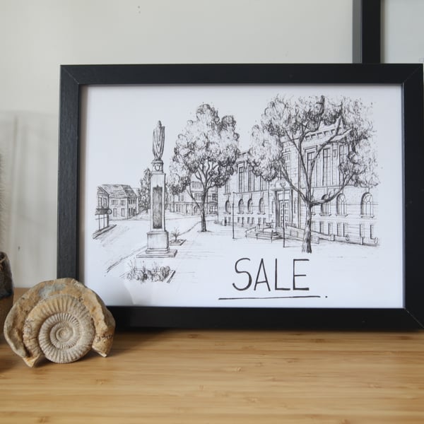 Sale Skyline Art Print