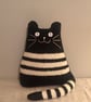 Black and White mohair knitted cat ornament folksy Christmas 2026 - Image 4