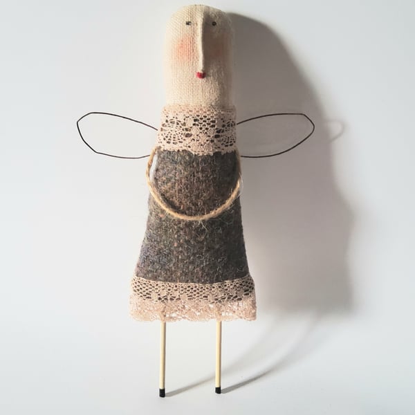  Harris tweed primitive angel or fairy