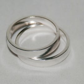 Handmade Eco silver Band ring