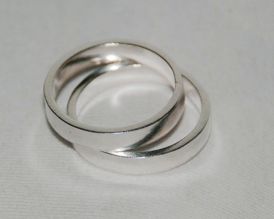 Handmade Eco silver Band ring
