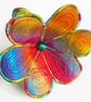 Rainbow Textile Art Flower - Image 1