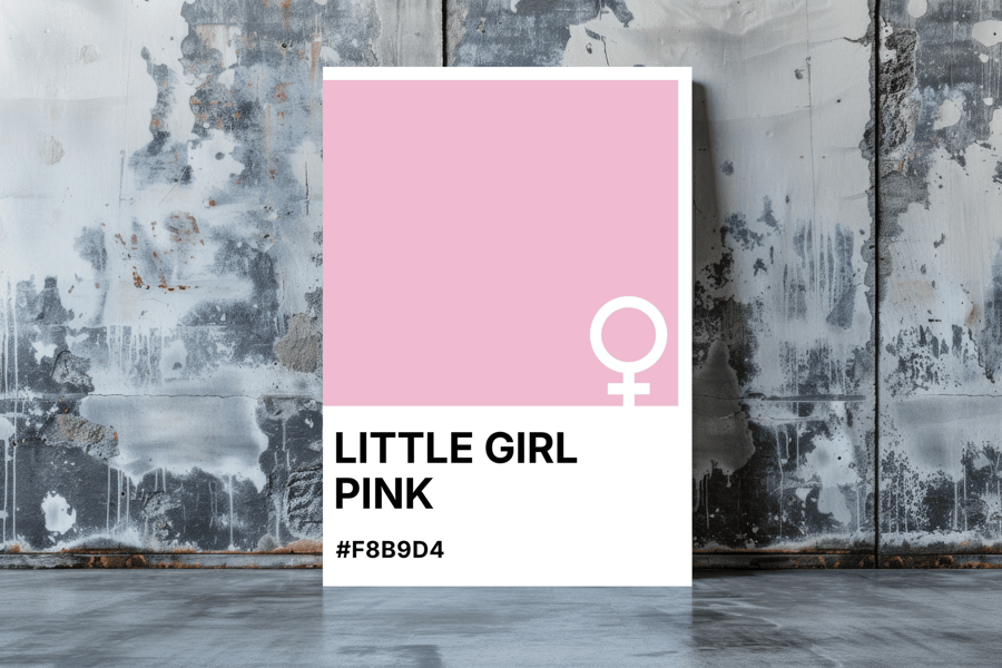 LITTLE GIRL PINK Greeting Card – Colour Swatch Series (A6, Blank Inside)