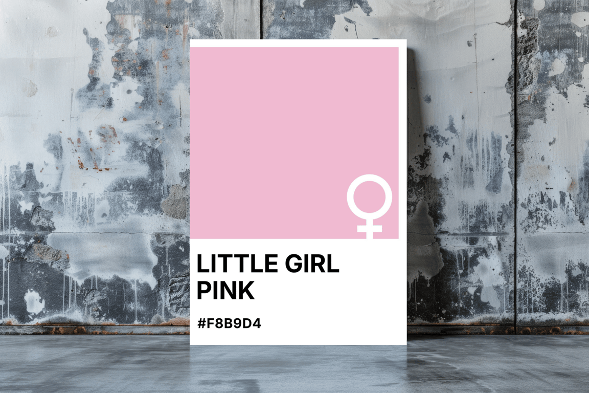 LITTLE GIRL PINK Greeting Card – Colour Swatch Series (A6, Blank Inside)