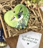 Festive Firecrest Heart - British Bird Christmas Decoration or Keepsake Gift - Image 1