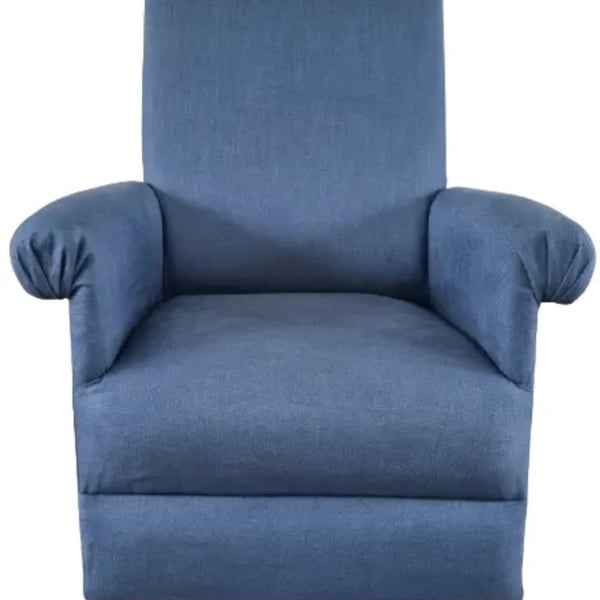 Laura Ashley Bacall Armchair Sapphire Blue Adult Chair Accent Plain Nursery New