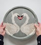 Swans melamine tray, 13th Wedding Anniversary, Lace Anniversary, Wedding present