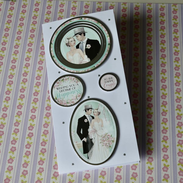 Happy Wedding Day Card for a Special Couple, Congratulations Card