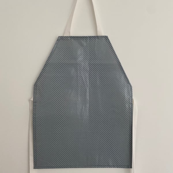 Children's Grey Spotty Apron (035)