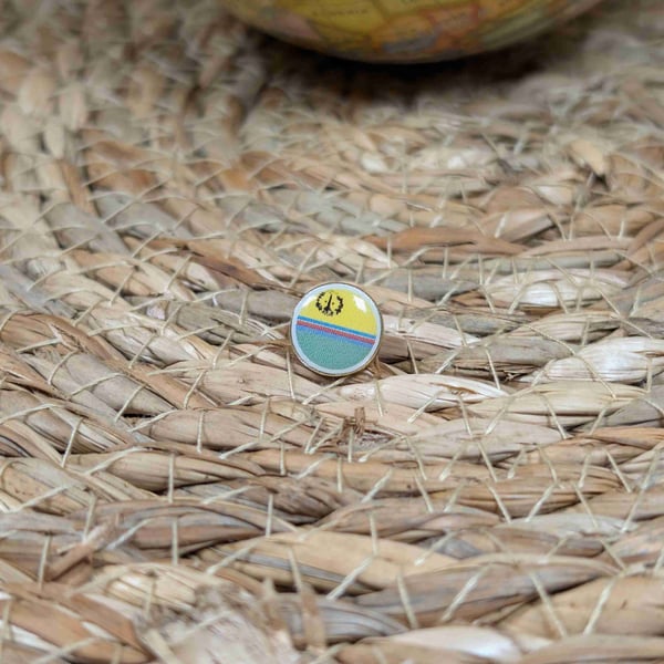 St Martin Unity Flag Map Pin – Caribbean Travel Map Push Pin for Wooden Maps