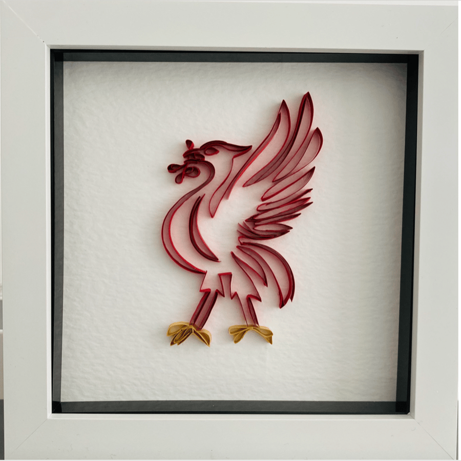 Paper Quilling Liver Bird Framed Art