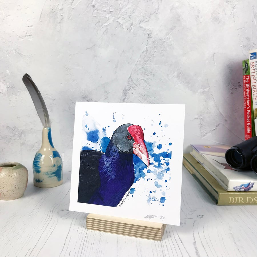 Pukeko Bird Art Print