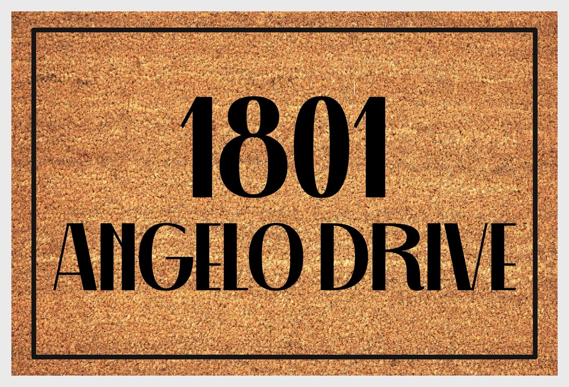 Address Door Mat - Personalised Street Address Welcome Mat